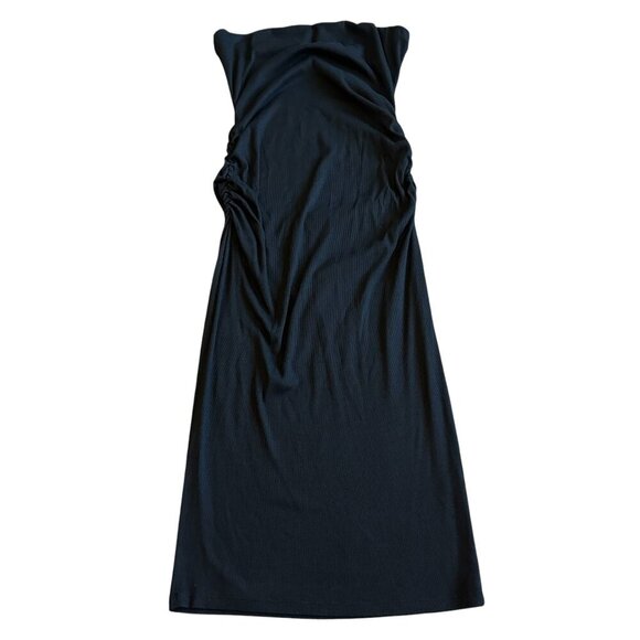 Michael Stars Rosella Black Strapless Dress Ultra Rib Stretch Size XL Women's - Picture 3 of 14